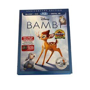 Bambi Blu-Ray DVD 2017 Anniversary Edition Disney Animated Movie Pre-Owned